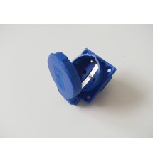 Base Enchufe Hembra para Chasis, 10/16A - 250V. Bipolar+Tapa